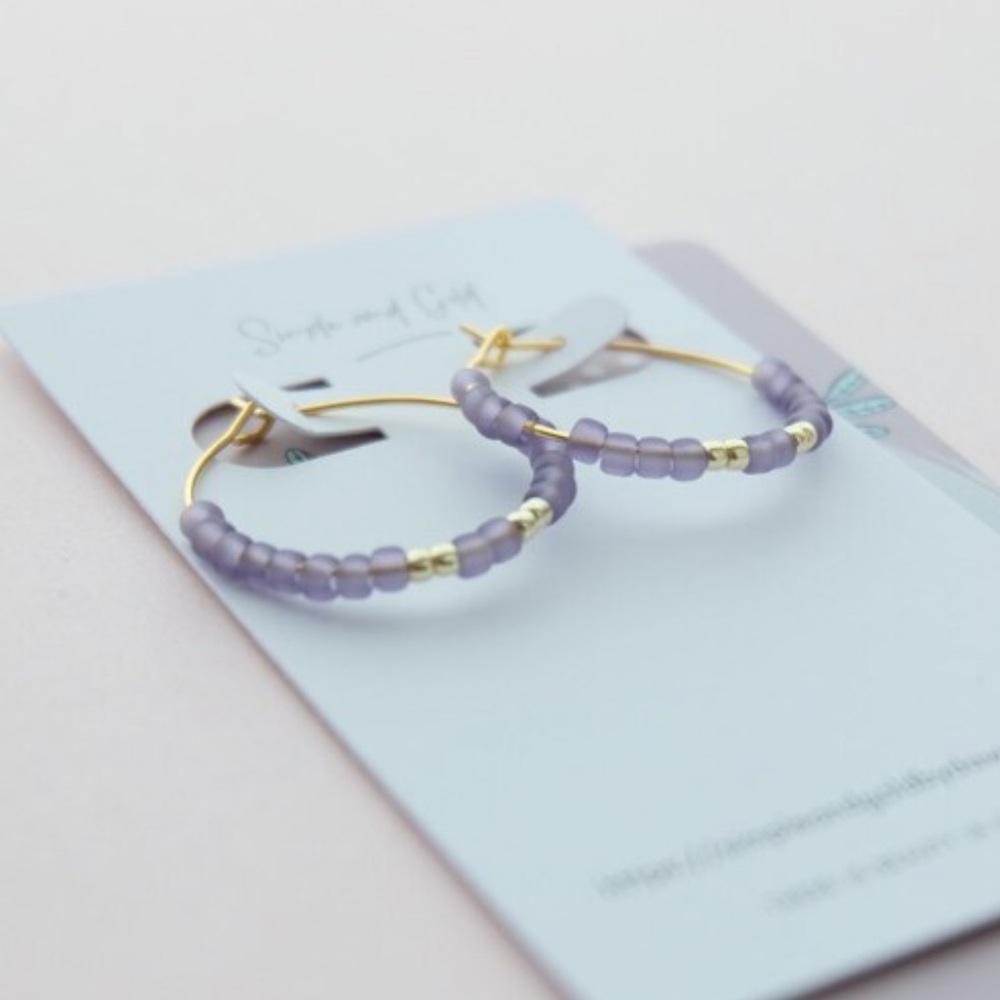 Beaded Hoop Earrings